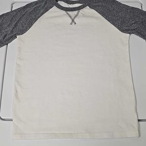Jumping Beans Gray and White Raglan Tee